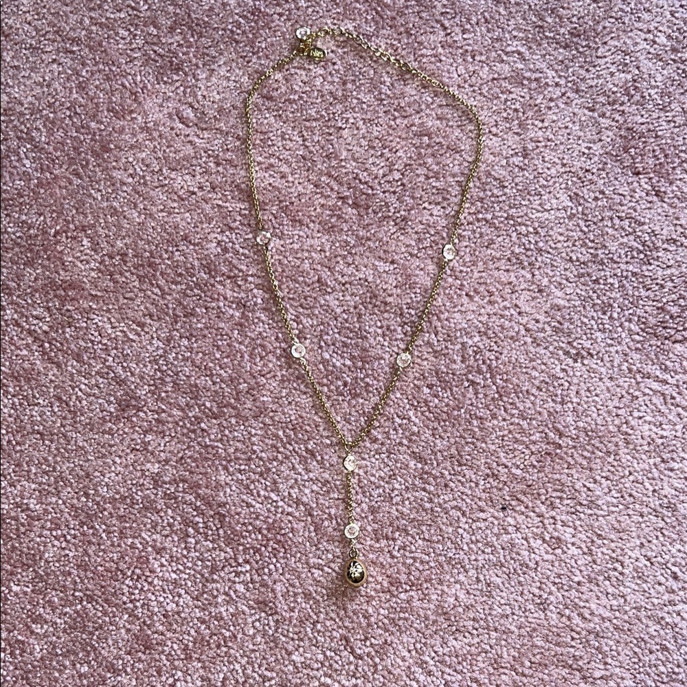 Joan Rivers Gold Necklace with Crystal Drops